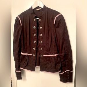 Dark chocolate Matty M Cotton jacket
